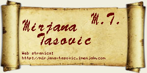 Mirjana Tašović vizit kartica